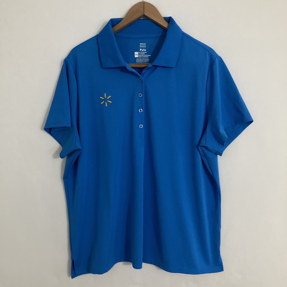 Walmart Employee Polo Shirt Womens 2XL Proud‎ Associate Uniform Workwear